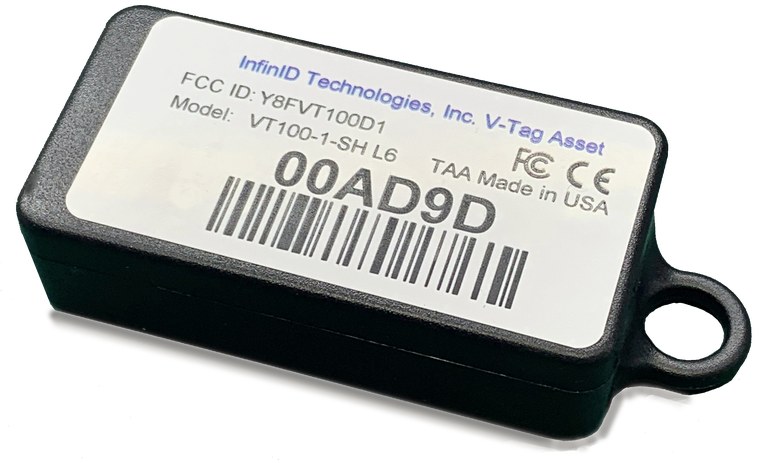 V-Tag Short Asset Tag, 1-Yr Battery